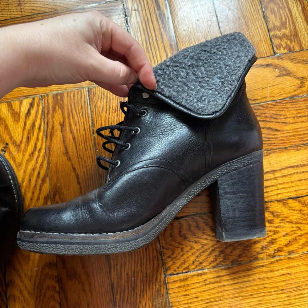 Geox heel leather booties - 38.5 Italian /8 US